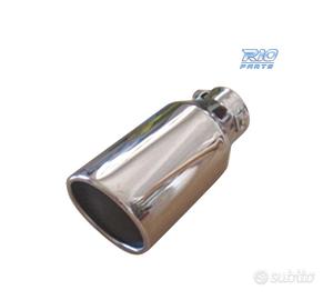 TERMINALE SCARICO TONDO 90MM IN ACCIAIO INOX TONDO