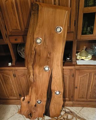 Lampadario in legno cipresso
