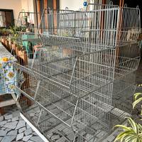 Cesti in Metallo a 4 file scaffali