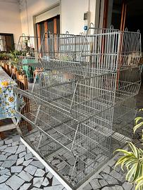 Cesti in Metallo a 4 file scaffali