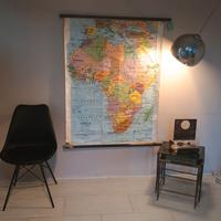 carta cartina geografica vintage africa 1975 