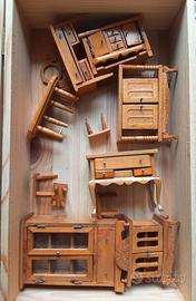 Lotto mobili per casa di bambole