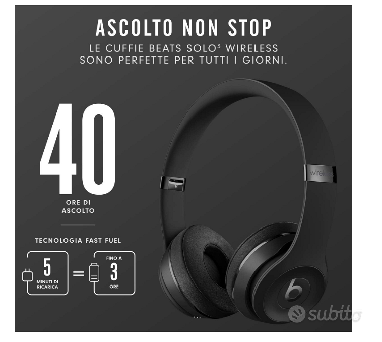 Solo³ Wireless – Cuffie on-ear per tutti i giorni – Beats