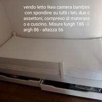 Letto con spondine per bambini