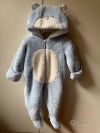 Tutina neonato chicco caldo peluche orsetto 3-6m