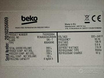 Frigo Beko - ripiani e cassetti