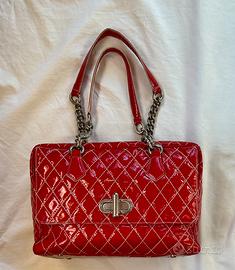 Borsa vernice rossa Mauro Volponi Forte dei Marmi