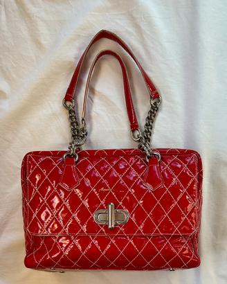 Borsa vernice rossa Mauro Volponi Forte dei Marmi