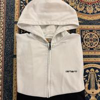 Felpa Carhartt taglia M con zip bianca e nera