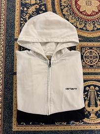 Felpa Carhartt taglia M con zip bianca e nera