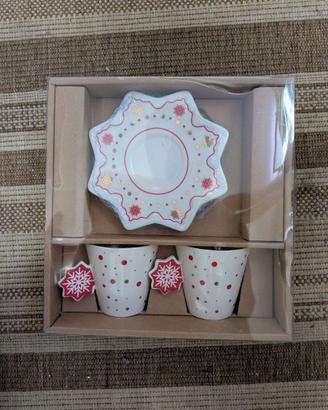 Set Tazze da Tè Natalizie "Merry Christmas"
