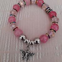 Braccialetto perle  rosa