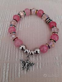 Braccialetto perle  rosa