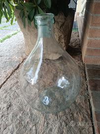 damigiana in vetro trasparente vintage 10 litri