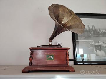 GRAMMOFONO CON TROMBA HIS MASTER'S VOICE