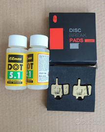 Kit freni MTB : pastiglie CNX4 + 120 ml fluid