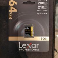 Scheda di memoria SDXC Lexar Professional 1800x d