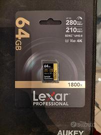 Scheda di memoria SDXC Lexar Professional 1800x d
