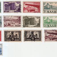 Francobolli Saar Francese 1952-55 Vedute usati