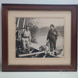 Foto di Bartali e Coppi in barca sul Po