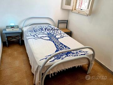 Letto una piazza e mezza con rete e materasso