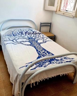 Letto una piazza e mezza con rete e materasso