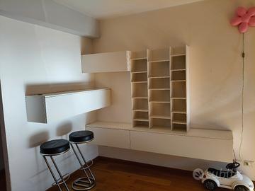 Mobili parete attrezzata design con libreria