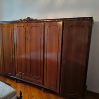 armadio 6 ante,comò ,2 codini,letto con rete elett
