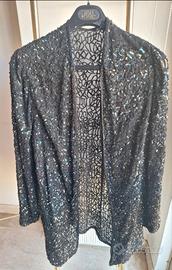 soprabito nero seta/pailettes