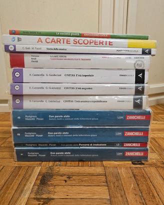 Vari libri di testo usati Liceo Classico 