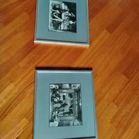 quadri con cornice in alluminio argento