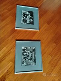 quadri con cornice in alluminio argento