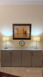 Mobile marca castelli basso ufficio 4 ante grigio