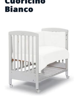 Lettino Cuoricini bianco+materasso memori+setPicci