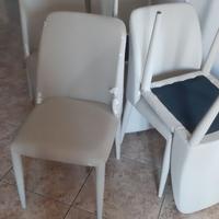 6 sedie in ecopelle