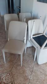 6 sedie in ecopelle