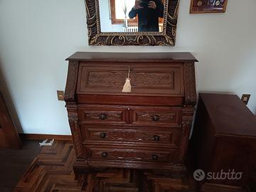 Elegante ribalta antica in legno 