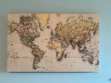 Quadro legno mondo
