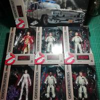 Set 6 Figures + Ecto-1 (1:18) Ghostbusters -Nuovo-