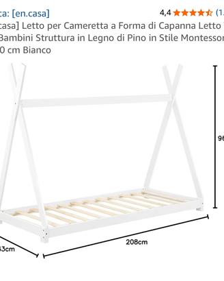 Letto singolo montessori
