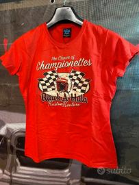 T-shirt donna Rawk-A-Hula vintage racing Taglia M