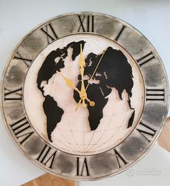 Orologio artigianale in legno 40x40