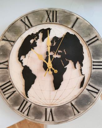 Orologio artigianale in legno 40x40