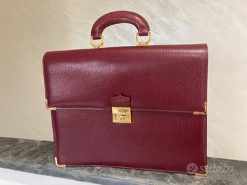 Cartella Cartier in pelle bordeaux