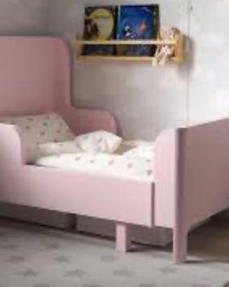 Lettino bimba rosa allungabile ikea