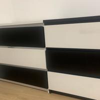 Coppia Cassettiere Malm 3 cassetti