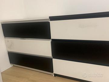 Coppia Cassettiere Malm 3 cassetti