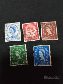 francobolli regina Elisabetta 