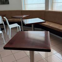 tavolino bar legno e acciaio