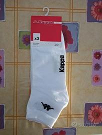 3 paia,Calzini Kappa,cotone bianco,Taglia 42 43 44